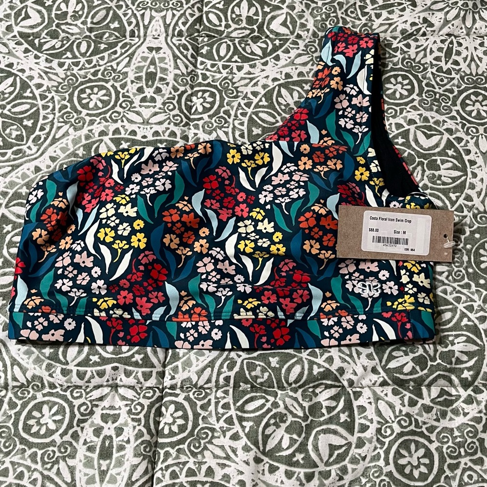 Albion Fit —Costa Multicolor Floral Icon Swim Crop